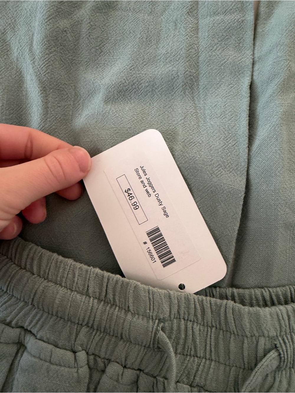 NWT easel jules joggers dusty sage - Picture 3 of 8